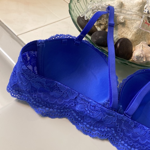 💙BEYOND SEXY LA SENZA Bra limited Edition sapphire BLUE With a GOLD hue. 36A - Picture 5 of 6
